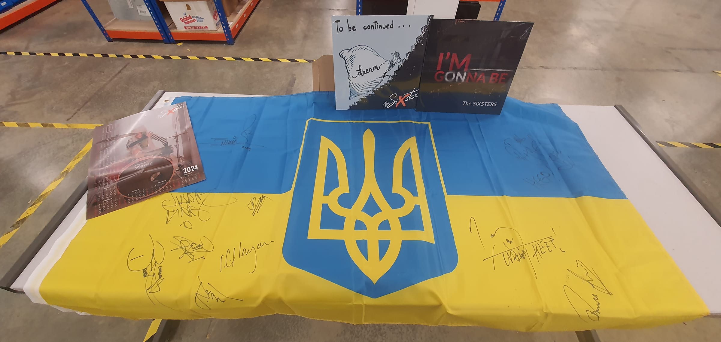 Flag Signed by URIAH HEEP